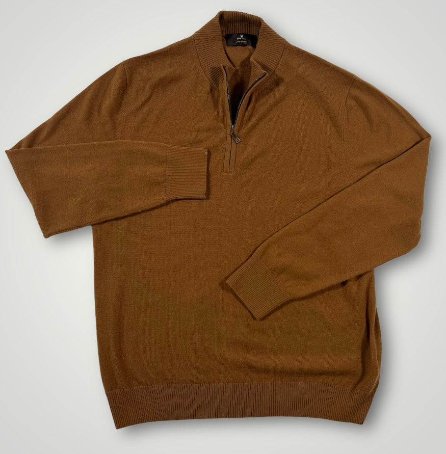 Half Zip Classic Sweater in Vicuña Natural